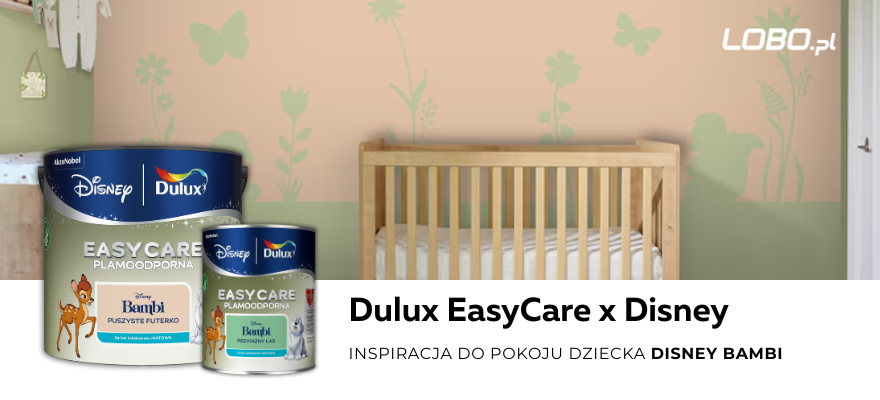 pokój dziecka Bambi, pokój Disney Bambi, farby Disney Bambi, Dulux Disney Bambi, leśny pokój dziecka, naturalne kolory do pokoju dziecka, zielony pokój dziecięcy